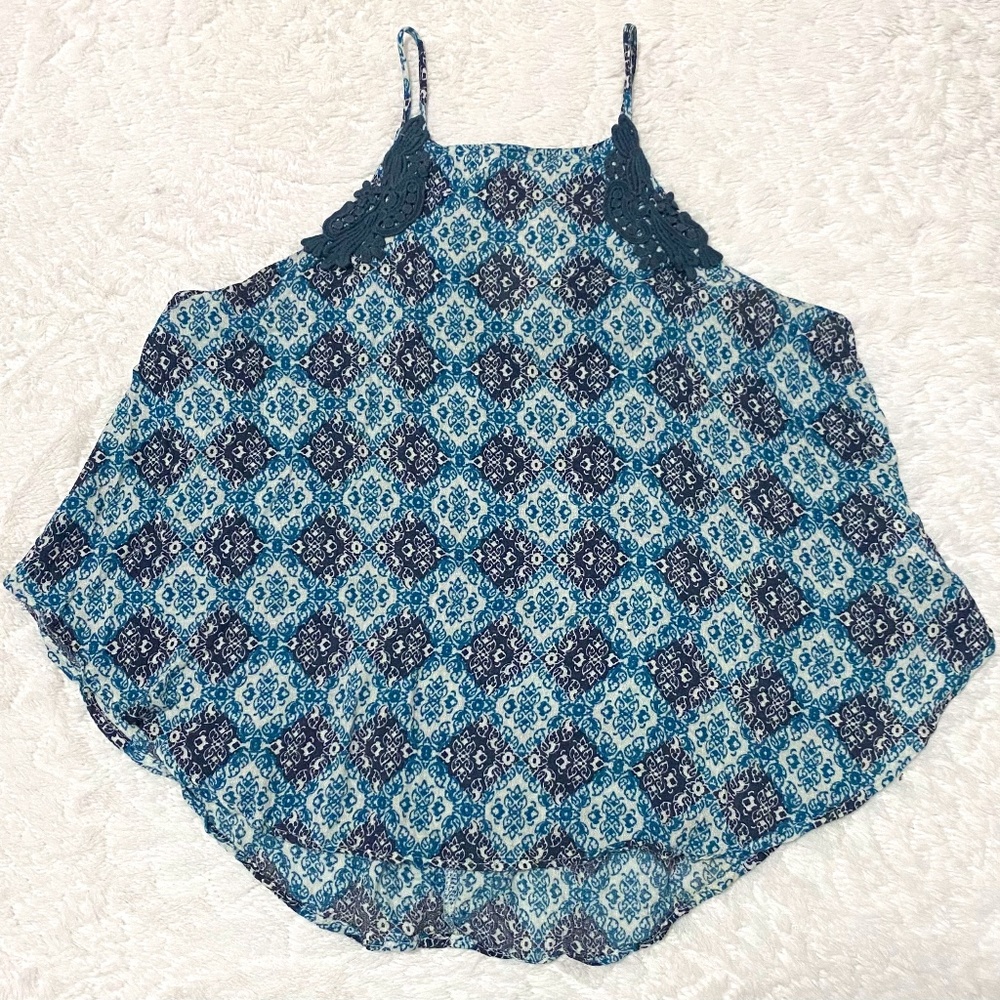 LUSH Blue Halter Top